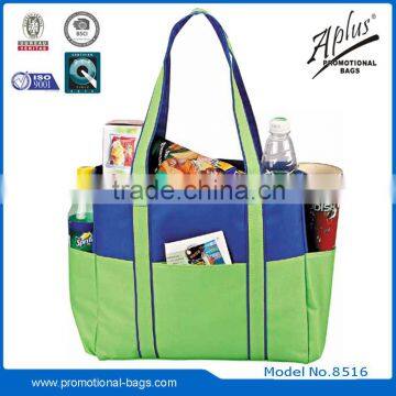 reusable custom women shopping tote bag blank open pockets