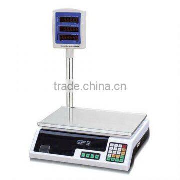 Digital price computing scale with pole