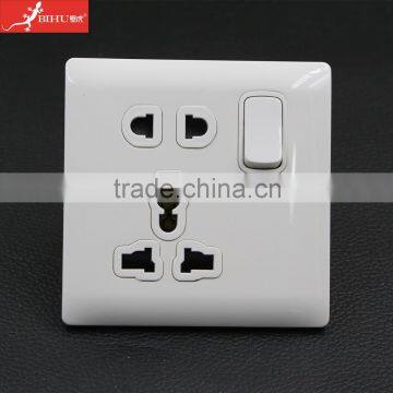 electric 2 pin and 3 pin socket with wall switch UK factory OEM wall switch