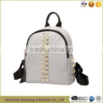 Hot Sale Special Rivet PU Leather School Backpack for Girls photo-2