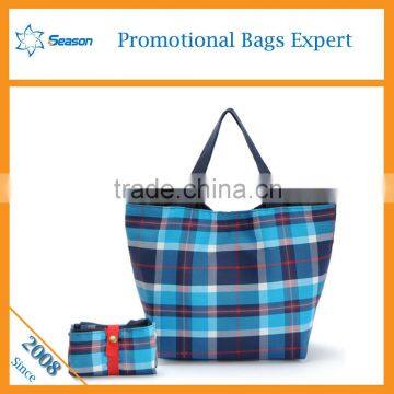 2016 China new waterproof polyester custom made grocery shopping bags foldable