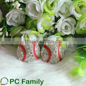 2015 Fashion softball rhinestone button