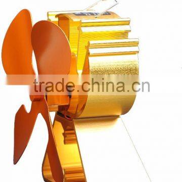 VODA newest luxury gold color low temperature Ecofan wood stove fan heat powered