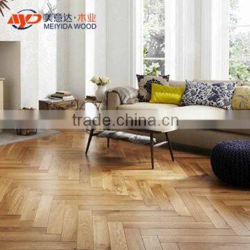 Engineered Herringbone Click Parquet Oak 148mm x 15mm Brushed and Oiled Wood Flooring