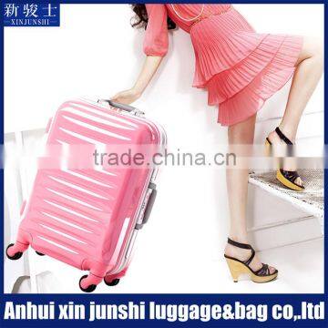 High Quality 100% PC Polycarbonate Bright Color Woman Travel Luggage