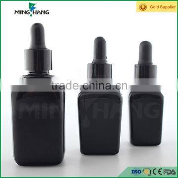 Black Glass Essential Oil Sample Bottle With Aluminum Dropper Wholesale photo-6