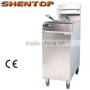 Shentop commercial gas fryer STPP-GF4 fast food restaurant equipment industrial single tank 25 liter gas deep fryer