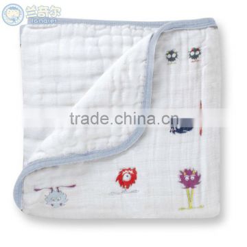 Soft 4 layer cotton muslin blanket baby warm blanket