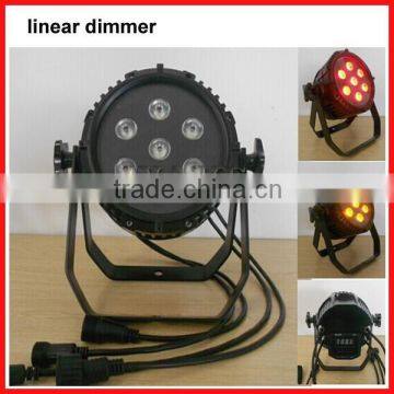WLP-07 7pcs RGBWA 5 IN 1 15W leds linear dimmer par can outdoor party and disco lighting