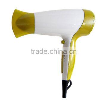 Dual voltage foldable handle travel hair dryer