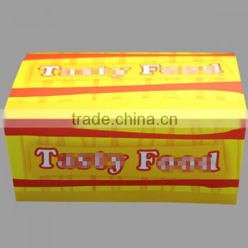 hot sale disposable logo printed packaging snack paper box take away