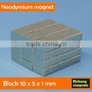 10mm neodymium magnet Composite rare earth NdFeB magnetic blocks 10x5x1mm