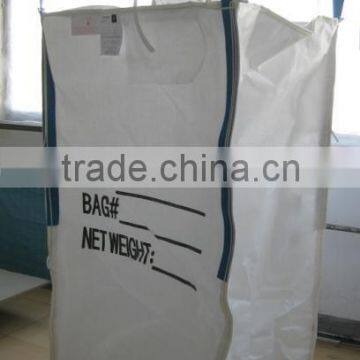 airy PP u-panel baffle big bag /coated white woven PP jumbo bag/ventilated 4 panel baffle bag with open top discharge spout