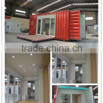 high quality 20ft modified red expandable container house for living