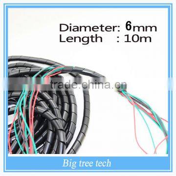 2016 Black diameter 6mm 33Ft.(10M) Spiral Cable Wire Wrap Tube PC Manage Cord