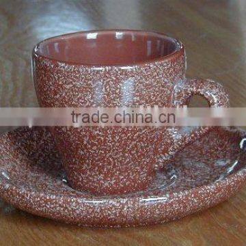 STONEWARE CUP &SAUCER