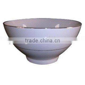 Fancy ceramic salad bowl,pocelain bowl with golden edge