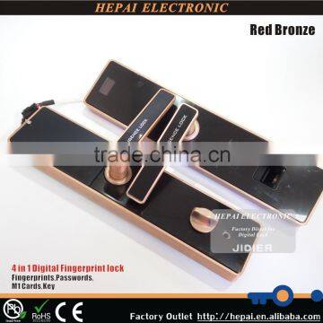 Access control system password fingerprint door lock for glass and wooden door