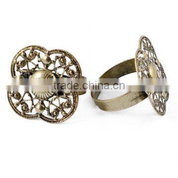 2014 Latest Flower Pattern Jewelry Rings Components DIY Fiding