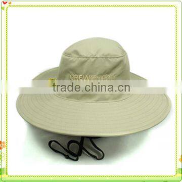 Cheap Beige fisherman bucket hat with string