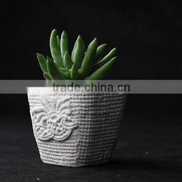 Design Cute Decoration White Mini Terracotta Flower Pot