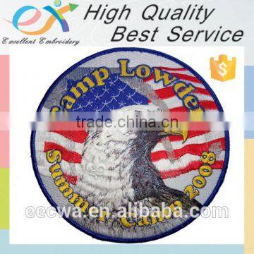 high quality sew-on logo embroidered patches