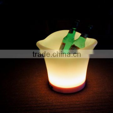 2016 customize rechargeable battery powered illuminated plastic led ice bucket