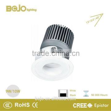 Round adjustable led lamp 9w 10w led downlight for hotel