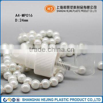 24 410 neck finish ribbed white plastic bottle pump