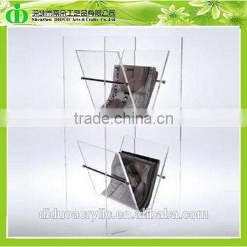 DDE-B181 Trade Assurance Chinese Factory Produce SGS Test Acrylic Magazine Rack Wholesale