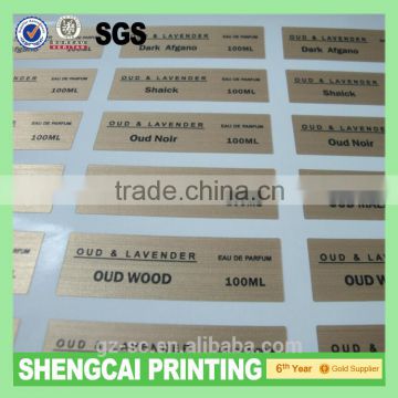 Good quality self adhesive sticker aluminium labels guangzhou GZSC-AS015