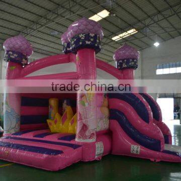 2016 New Design Gaint Inflatable Pink Snow White Combo Castle Combo With Slide for Sale Outdoors photo-4