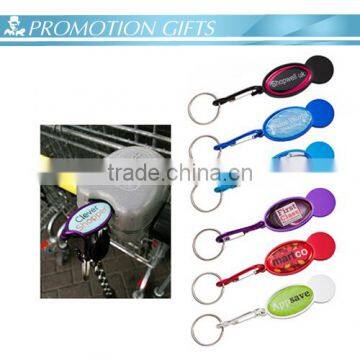 ABS plastic shopping cart token key chains