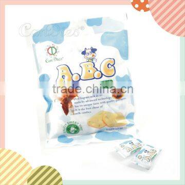 low sugar ABC ceam flavoured candy, whole Milk powder chewy soft Candy 150g