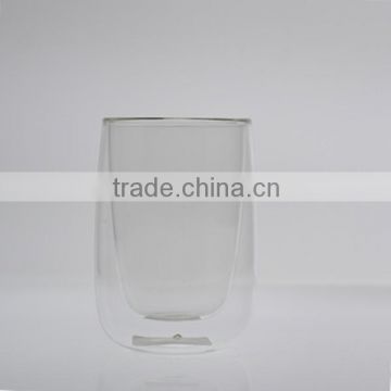 hand made double wall glass tea cup