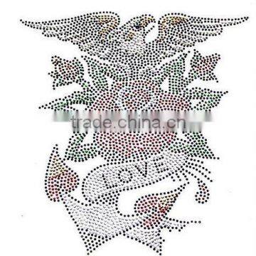 Heat Transfer Rhinestud Motif Eagle Design