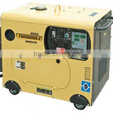 small silent mahindra diesel generator 5kva, air-cooled, home and garden use, OEM