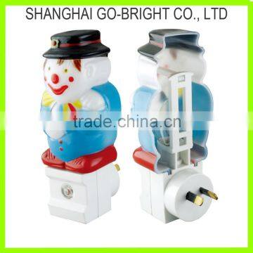 Clown duck shaped sensor night light for children