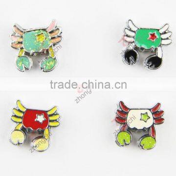 Zinc Alloy Metal Enamel Crab Charm photo-2