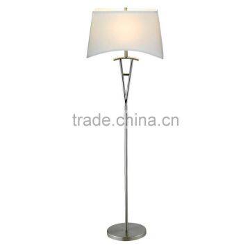 2017 hotel decorative Chrome modern floor lamps with linen shade good for inn decor high end