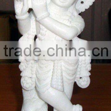 White Marble Krishna Idol Statue