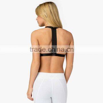 2016 Custom Design Women Workout Fitness Gym Top Cut Out Pilates Bra