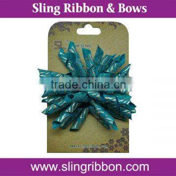 Zebra Stripe Curly Ribbon Clip For Hair