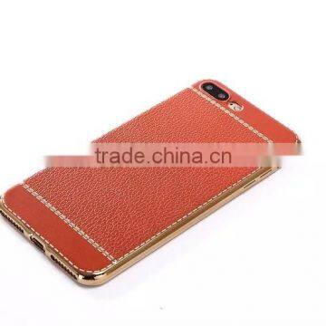 Litchi Leather Cover for Iphone 7 Plus, for Iphone 7plus Electroplate Tpu Case Cover Leather Case photo-6