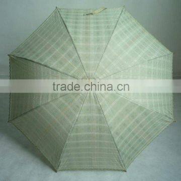 Ladies Sun Wooden Umbrella With Lace