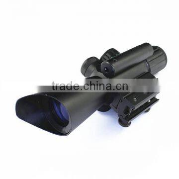 4X30 One Eye Relief Rifle Scope 30mm Tube for Long Range Shooting With Green Laser Scope photo-2
