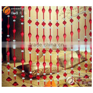 red curtain lace ,best quality curtain light OCX017