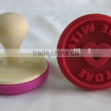 hot selling customize letter design silicone cookie stamp