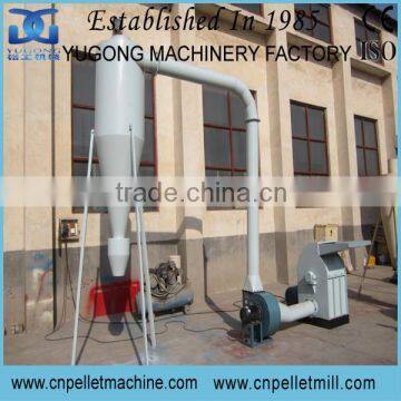 Yugong SG500*600 22kw wood chips hammer crusher with cyclone