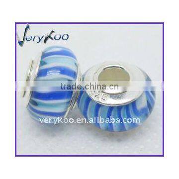 High Quality 925 Stamped Murano Glass Double Cores Beads (FCH-B125)